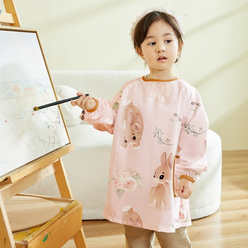 Art Craft 6 Year Old - 子供用防水アートカバーシャツ長袖ペイントエプロン幼稚園の美術教室キッチン遊びクラフトカバーシャツに適しています