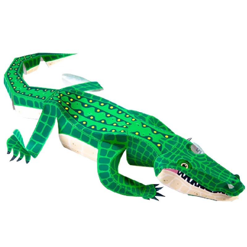 Art Craft Center - ミニ3Dペーパークラフト,ワニ,折りたたみ,折り紙アート,動物,DIY,子供,大人,手作りのおもちゃ,QD-216