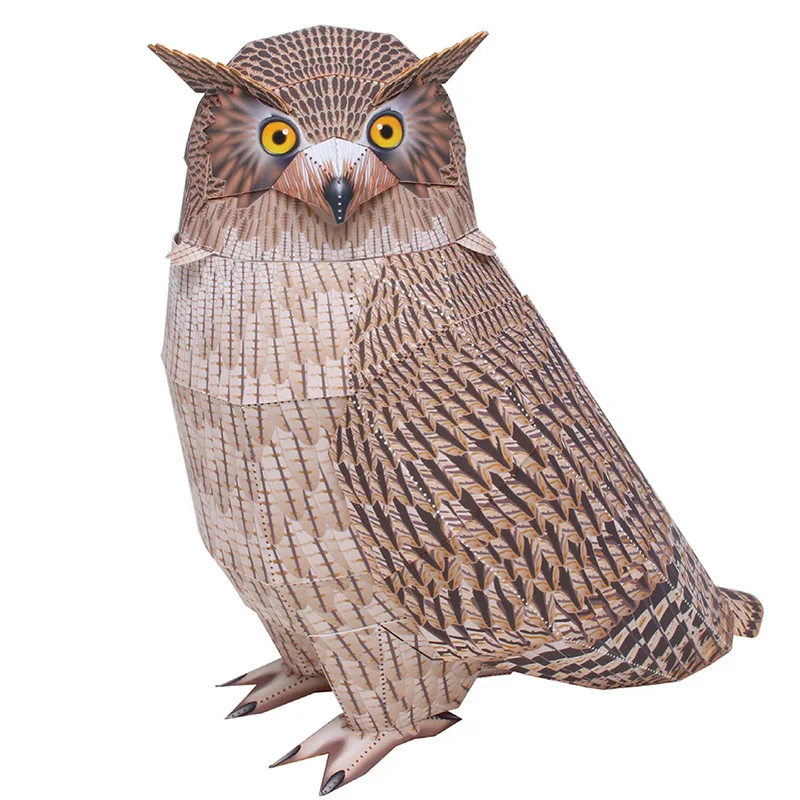 Art Craft Center - 子供と大人のための3D紙モデルのペーパークラフト、手作りの折り紙アート、鳥の折りたたみ動物、ブラキストンの魚、DIYクラフトおもちゃ、かわいい、QD-111
