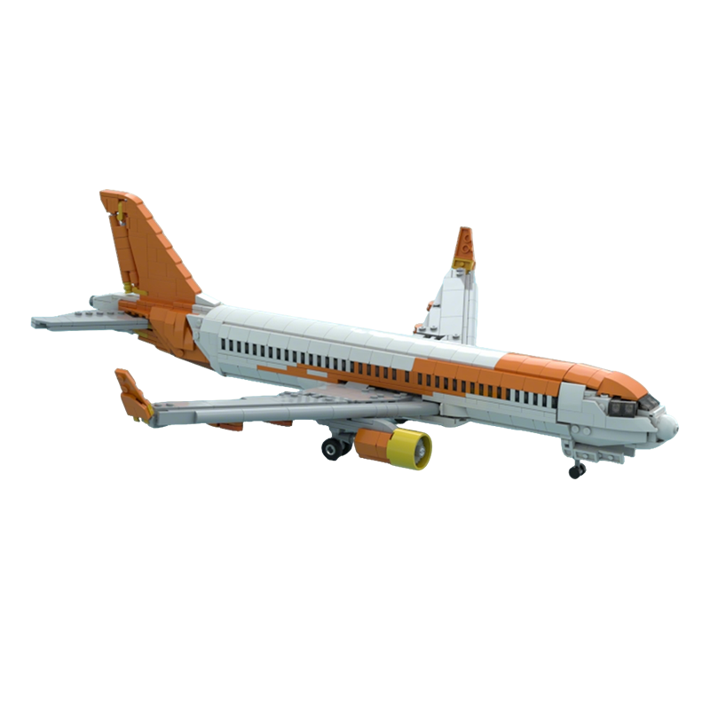 Art Craft Easy Ideas - 1100ピース MOC イージージェット エアバス A320 クリエイター