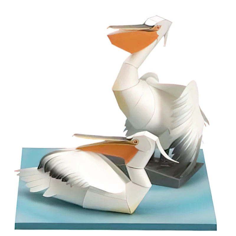 Art Craft Center - ダルメシアン-ミニ3D折りたたみ紙モデル、ペリカン折り紙アート、ペーパークラフト動物フィギュア、子供と大人、手作りクラフトおもちゃ、QD-275