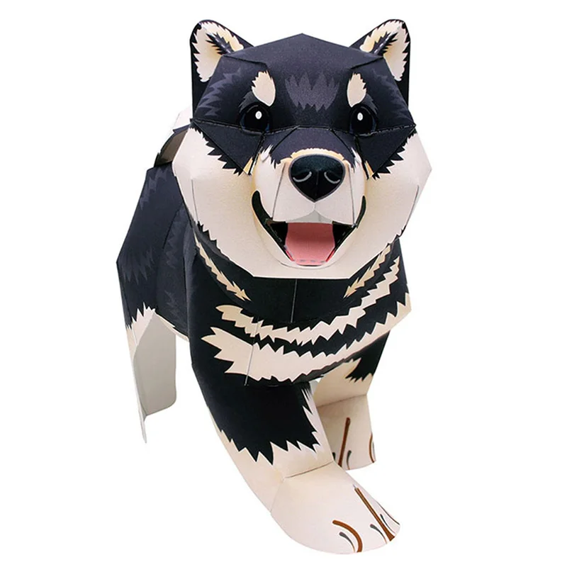 Art Craft Center - 柴犬-手作りの折り紙,3Dミニペーパーモデル,ペーパークラフト動物,子供と大人のためのクラフトおもちゃ,QD-002