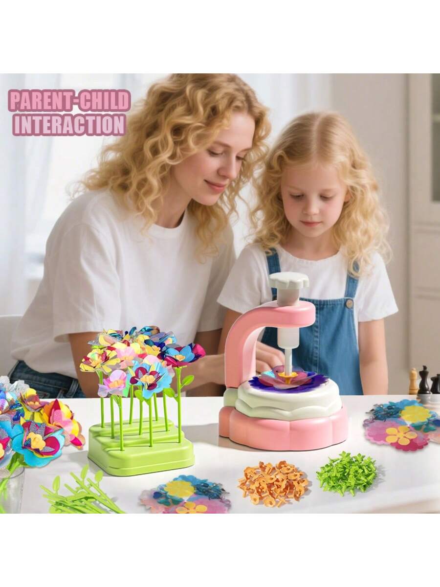 Art Craft 6 Year Old - 子供用フラワークラフトキット、プレス機付きアートクラフトおもちゃ、子供へのギフト