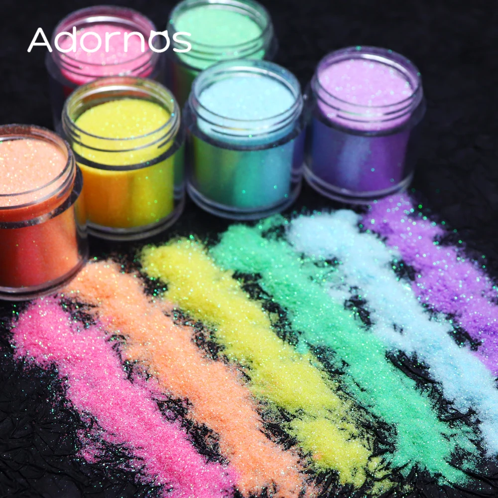Resin Pigment Powder - 虹色グリッターシュガーパウダーエポキシ樹脂顔料着色剤染料樹脂モールドフィラージュエリー作成 DIY アクセサリーエポキシ顔料
