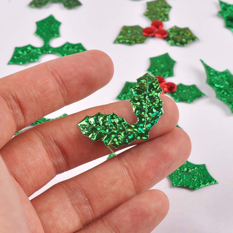 クリスマスツリーの葉のステッカーパッチ、DIYスクラップブッ - Art Craft Leaves のレビューと価格