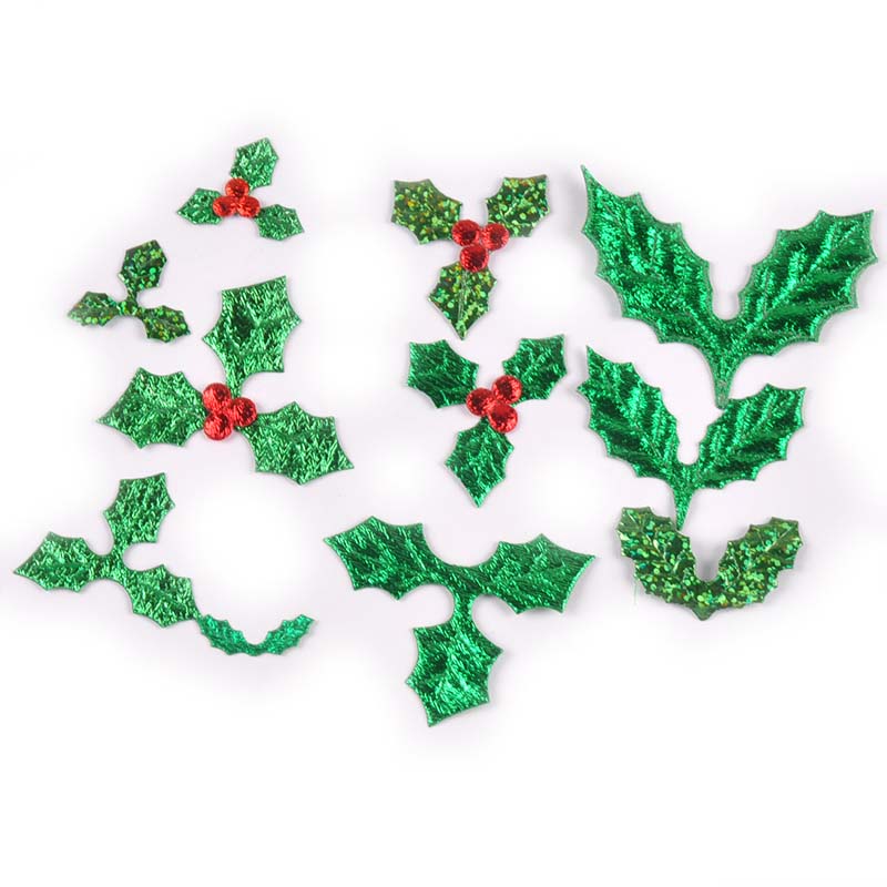 クリスマスツリーの葉のステッカーパッチ、DIYスクラップブッ - Art Craft Leaves のレビューと価格