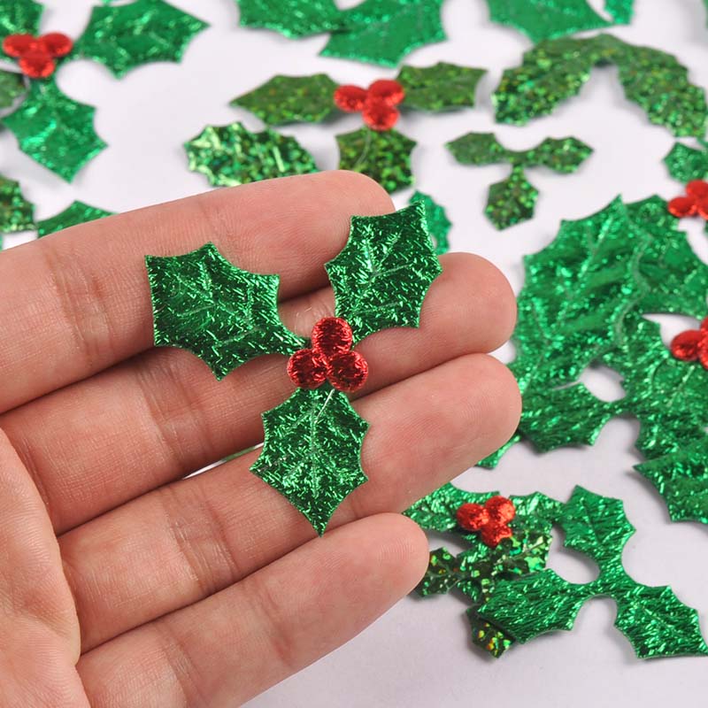 クリスマスツリーの葉のステッカーパッチ、DIYスクラップブッ - Art Craft Leaves のレビューと価格