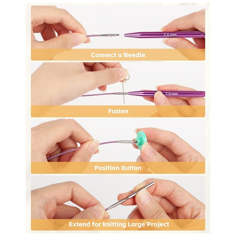 AT02-レザーケース付属 13サイズの円形編み針セット（3 - Knitting Needle Circular のレビューと価格