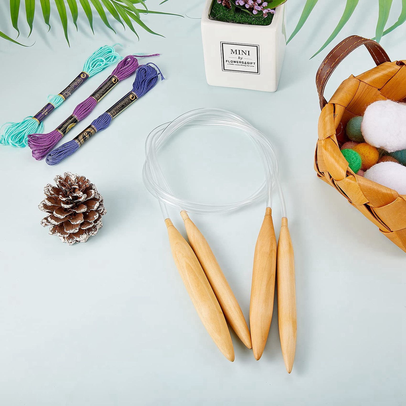 プロ仕様6倍竹製丸編み針セット特大丸編み針ジャンボ針USサイ - Knitting Needle Circular のレビューと価格