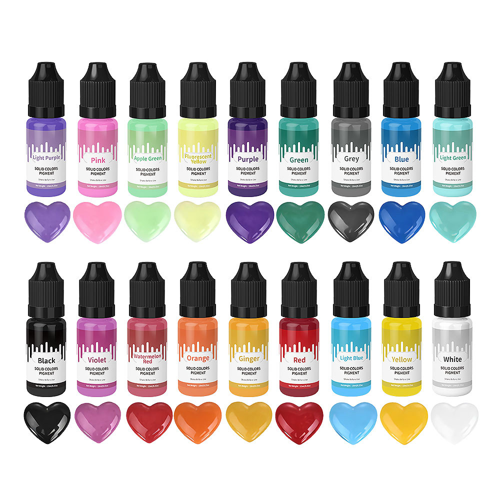 18 色 10 ミリリットルマカロン固体パステルカラー樹脂顔 - Resin Pigment Powder のレビューと価格