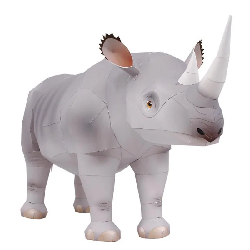 Rhinoceros-ミニ3D紙モデルペーパークラフト、手作 - Art Craft Center のレビューと価格
