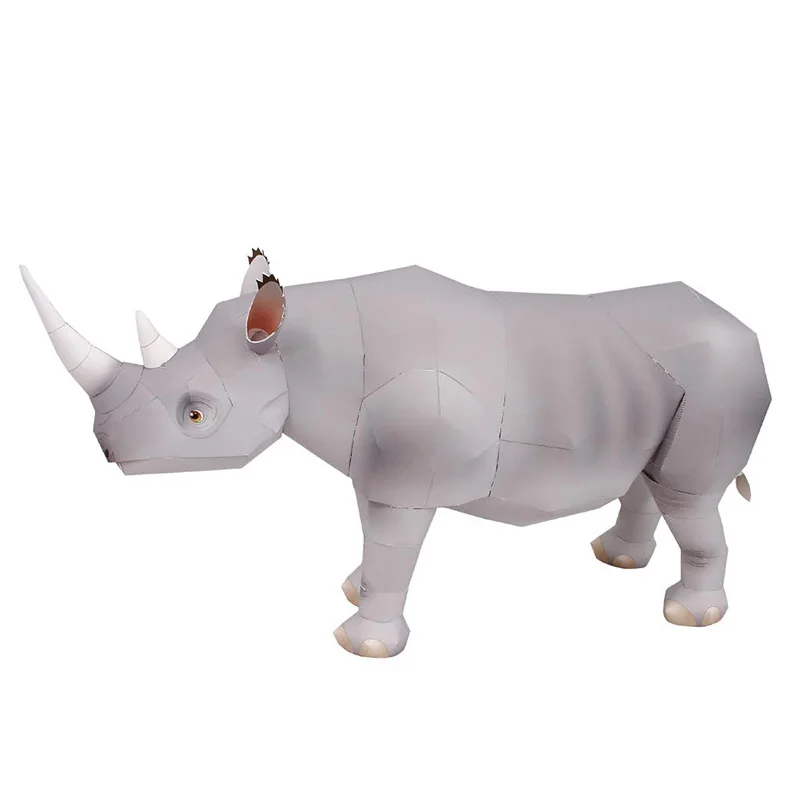 Rhinoceros-ミニ3D紙モデルペーパークラフト、手作 - Art Craft Center のレビューと価格