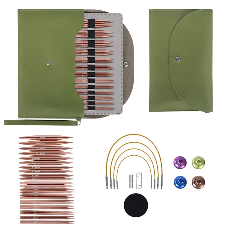 A64Z 旅行に最適な交換可能な丸編み針セット - 13組（ - Knitting Needle Circular のレビューと価格