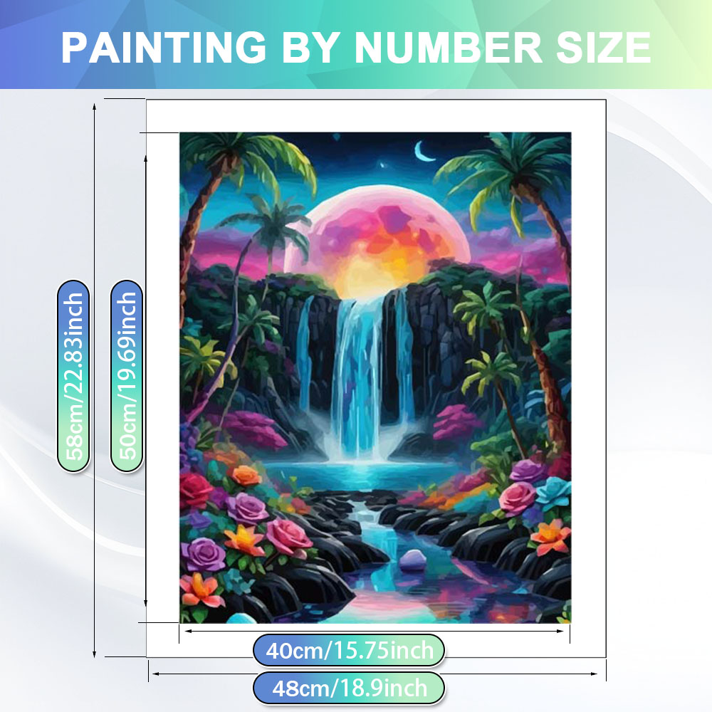 HUACAN DIY 数字油絵 キャンバス地の森の家 ファン - Art And Craft Numbers のレビューと価格