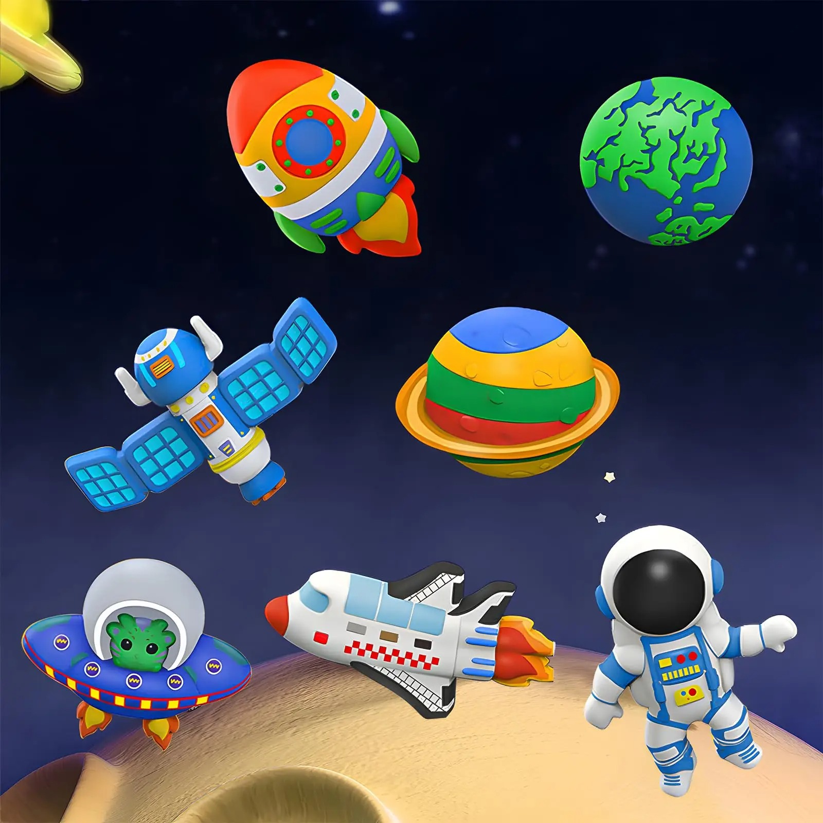 スペースDIY石膏キット 子供用 クリエイティブ手描き人形  - Art Craft 6 Year Old のレビューと価格