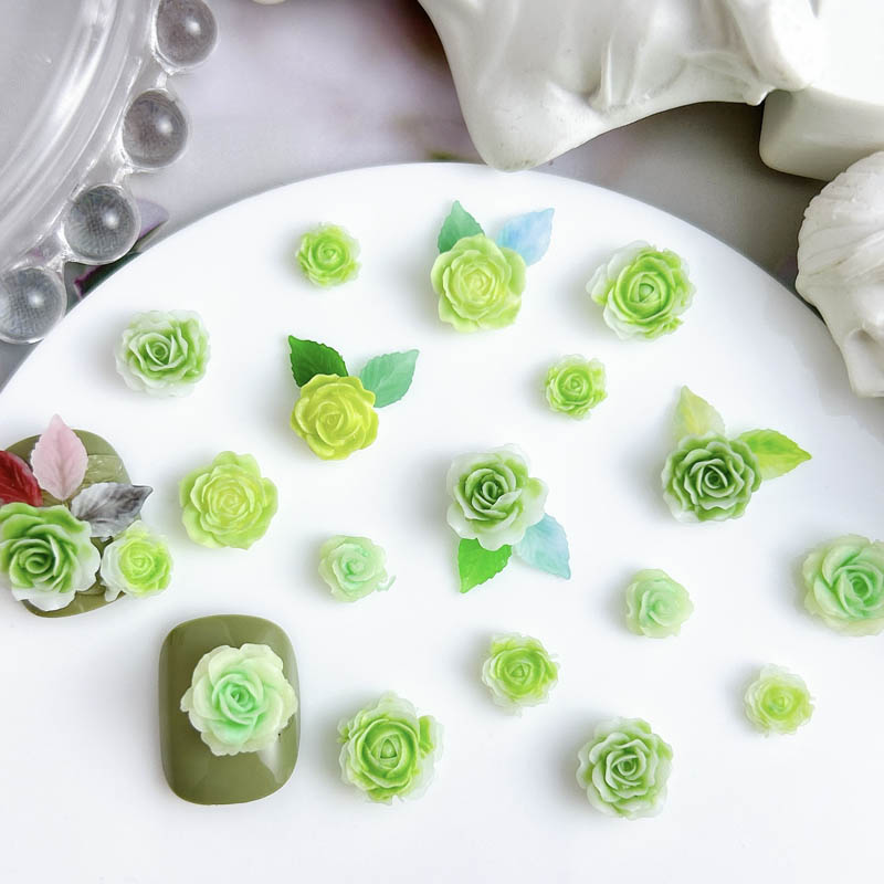 50 個ランダム混合樹脂ローズフラワーネイルアートチャーム  - Art Craft Rose のレビューと価格