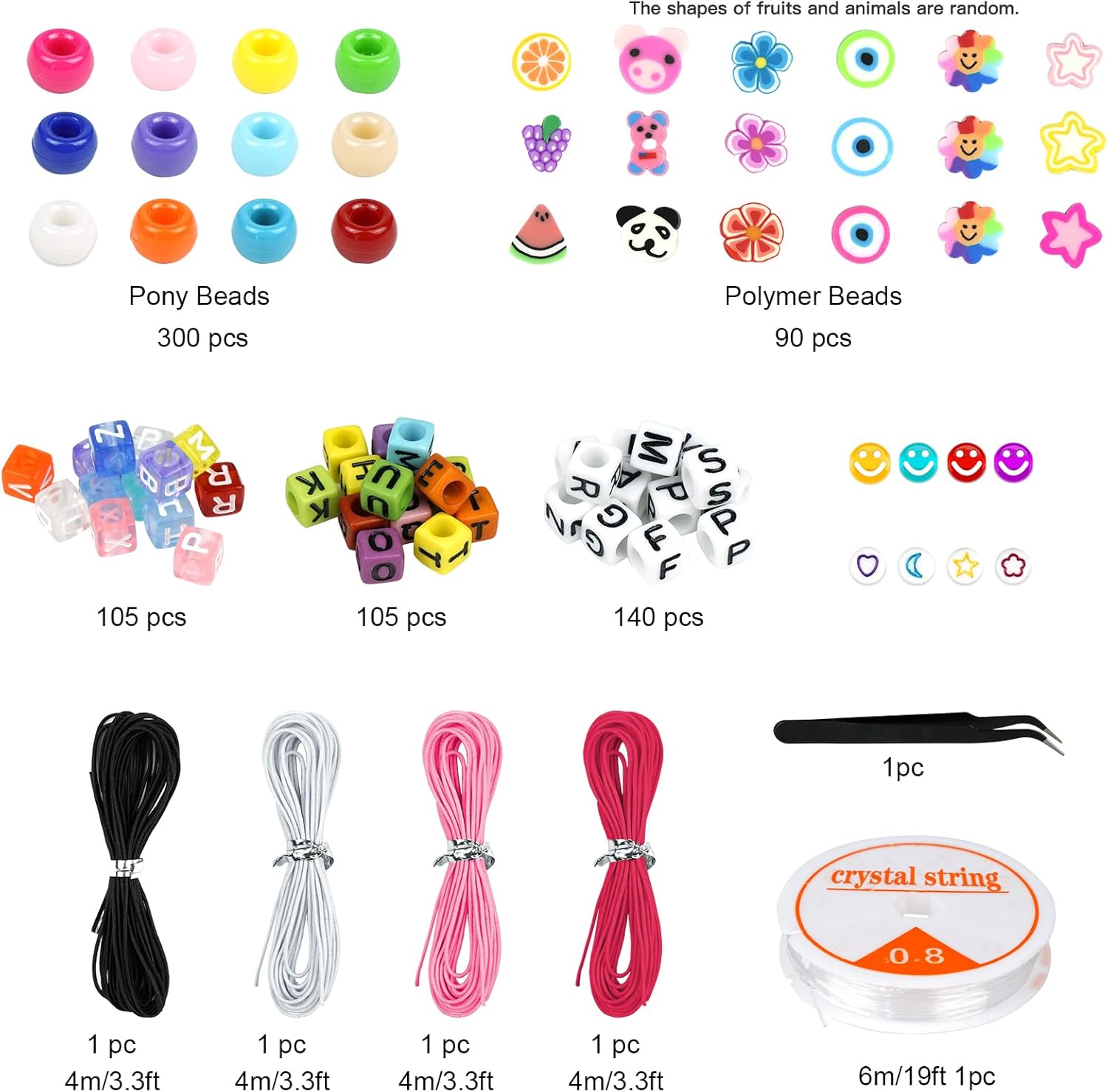 Dowsabelブレスレット作成キット、ポニーポリマークレイ - Polymer Clay Set のレビューと価格