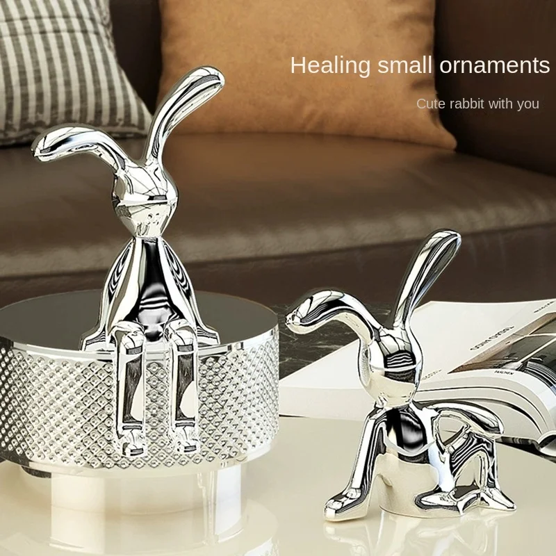 Mgt-ゴールドとシルバーのセラミックウサギ、モダンな家の装 - Art Craft Rabbit のレビューと価格