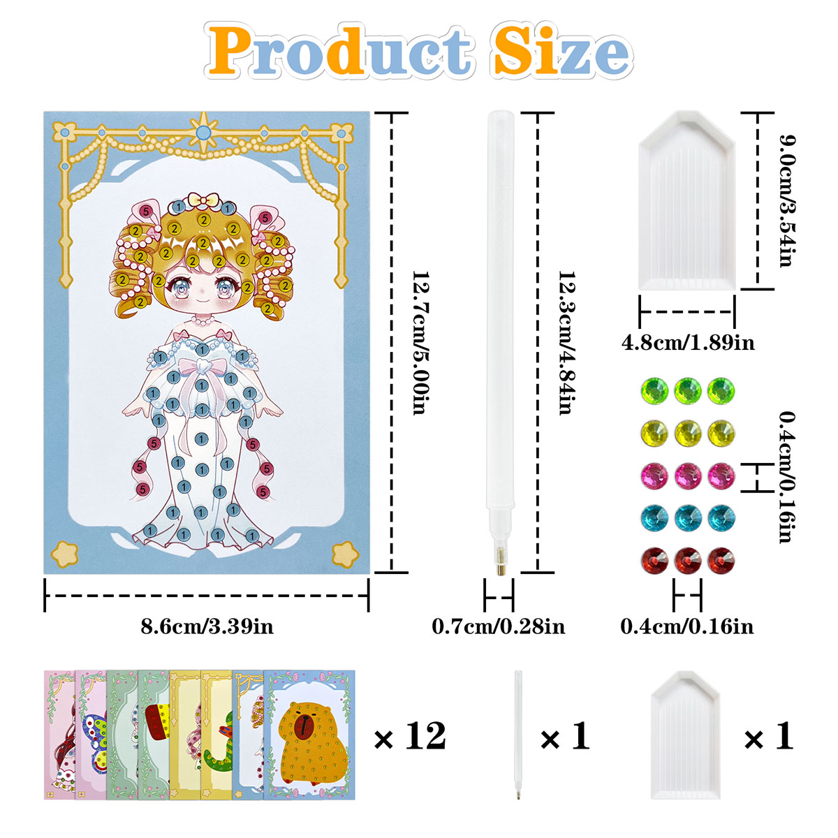 16個入り宝石キットDIYアートクラフトセット簡単で楽しいダ - Art And Craft Numbers のレビューと価格
