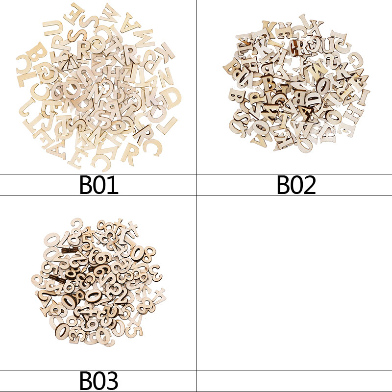 装飾的な木製のアルファベット文字,100個,木製の数字,ミニ - Art And Craft Numbers のレビューと価格