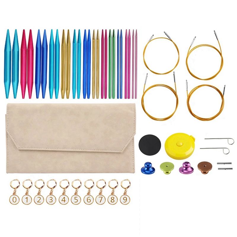 BHTS-アルミ製交換式編み針 丸編み針セット 編み物用糸  - Knitting Needle Circular のレビューと価格