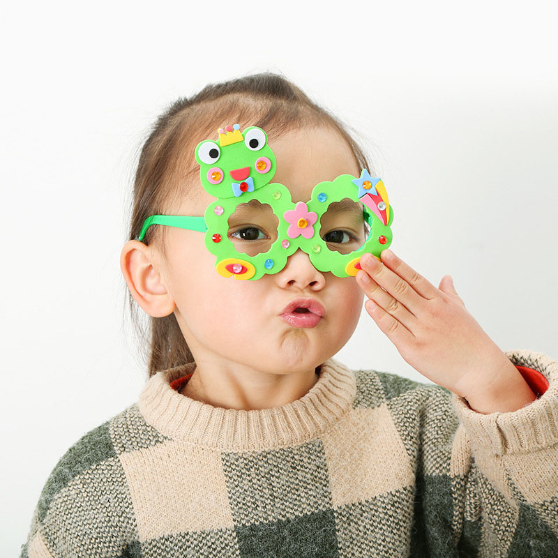 子供 DIY EVA ダイヤモンドメガネフレームクラフトキッ - Art Craft Glasses Frames のレビューと価格