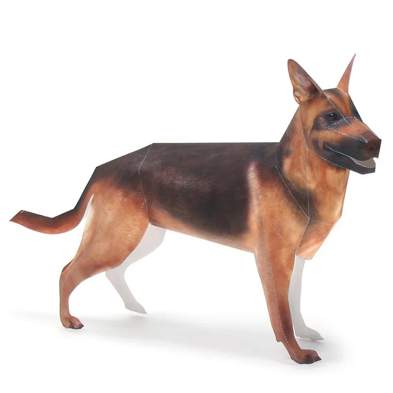 ジャーマンシェパード犬折り紙アートペット紙モデルリアルな動物 - Art Craft Center のレビューと価格