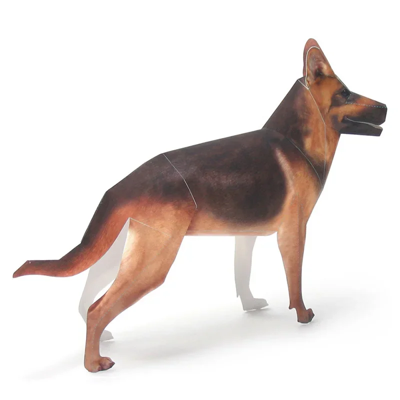 ジャーマンシェパード犬折り紙アートペット紙モデルリアルな動物 - Art Craft Center のレビューと価格