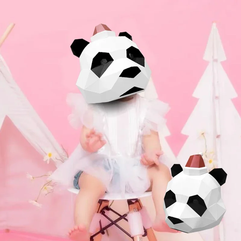 クリスマスパンダマスク紙モデル、Sサイズ、3Dペーパークラフ - Art Craft Center のレビューと価格