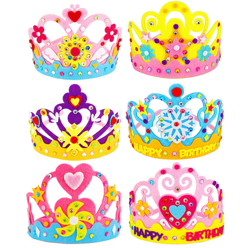 DIY 工芸品おもちゃクラウンクリエイティブ紙スパンコール花 - Art Craft 6 Year Old のレビューと価格