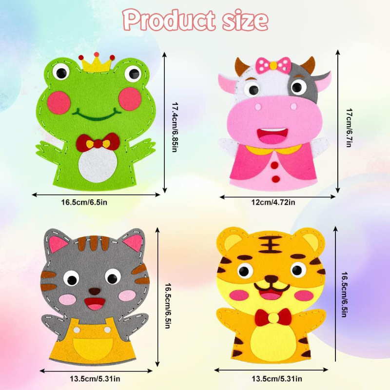 かわいい漫画動物ハンドパペット子供 DIY アートクラフトお - Art Craft 6 Year Old のレビューと価格