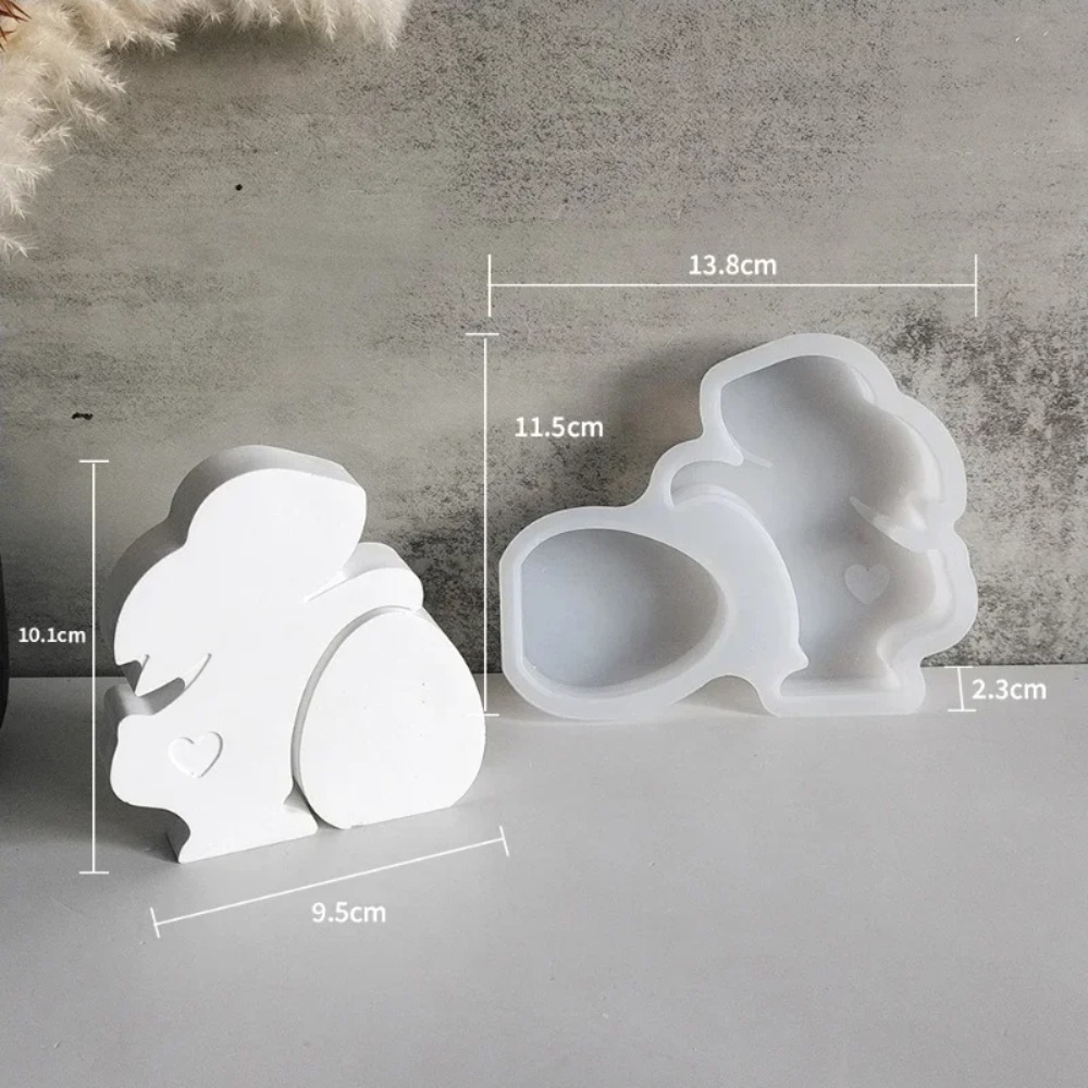 最高品質のイースターハートテールウサギコンクリート型セメント - Art Craft Rabbit のレビューと価格