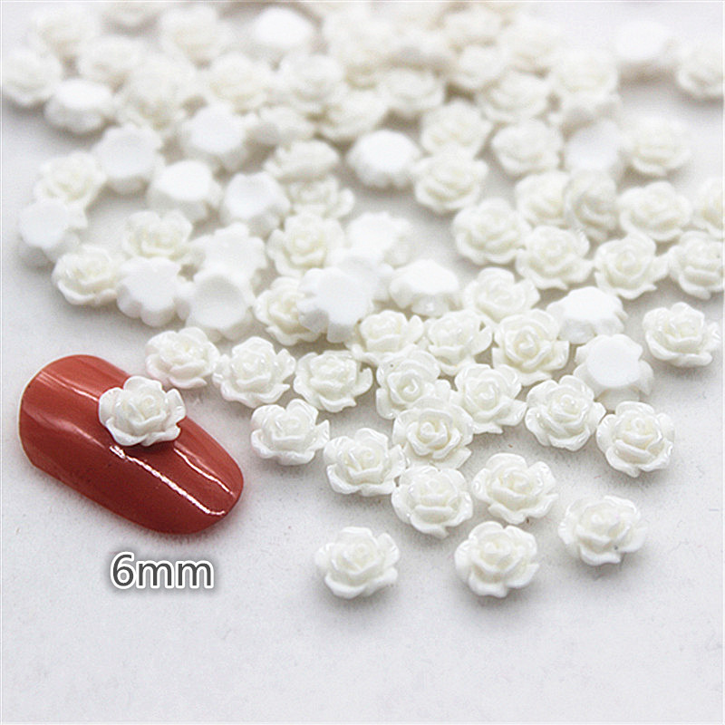 ミニローズレジンカボション,100個,6mm,フラワーフラッ - Art Craft Rose のレビューと価格