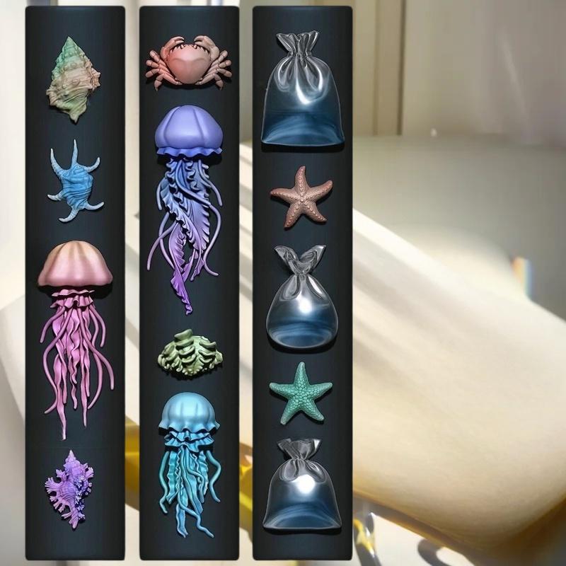 ネイルクラフト用マニキュア型; 3Dオーシャンシリーズシリコ - Art Craft Jellyfish のレビューと価格