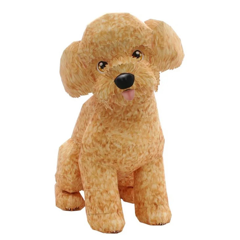 ミニ3Dペーパーモデルペーパークラフト動物、プードル犬、折り - Art Craft Center のレビューと価格