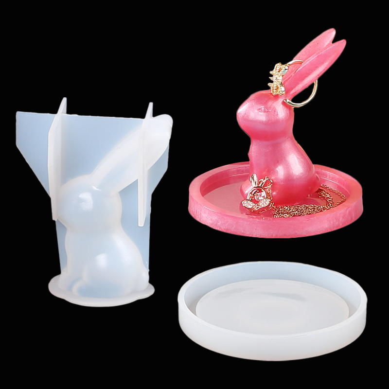 2 個 3D バニーリングホルダーシリコーンエポキシ樹脂金型 - Art Craft Rabbit のレビューと価格