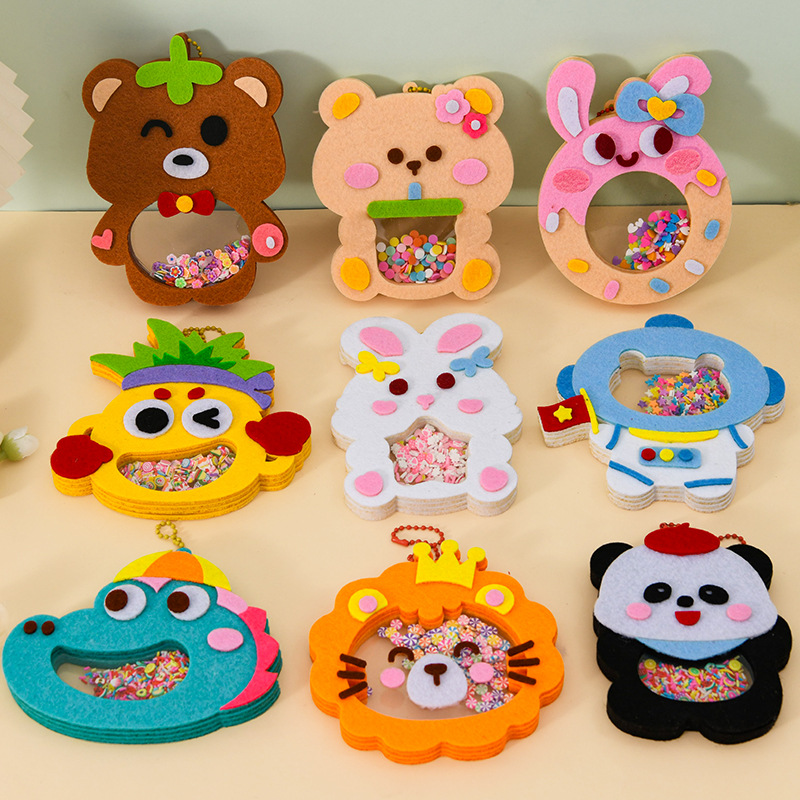 DIY動物シェイクペンダントアートクラフトキット 子供 男の - Art Craft 6 Year Old のレビューと価格