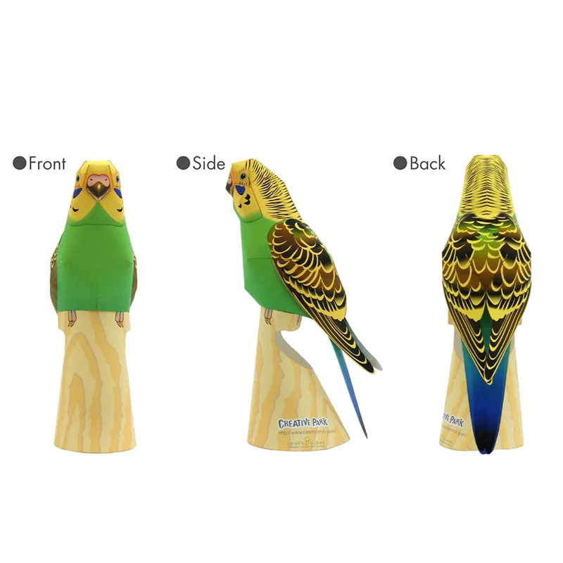 オウム鳥手作り折り紙アート、ブジリガー紙、ミニ折りたたみ、か - Art Craft Center のレビューと価格