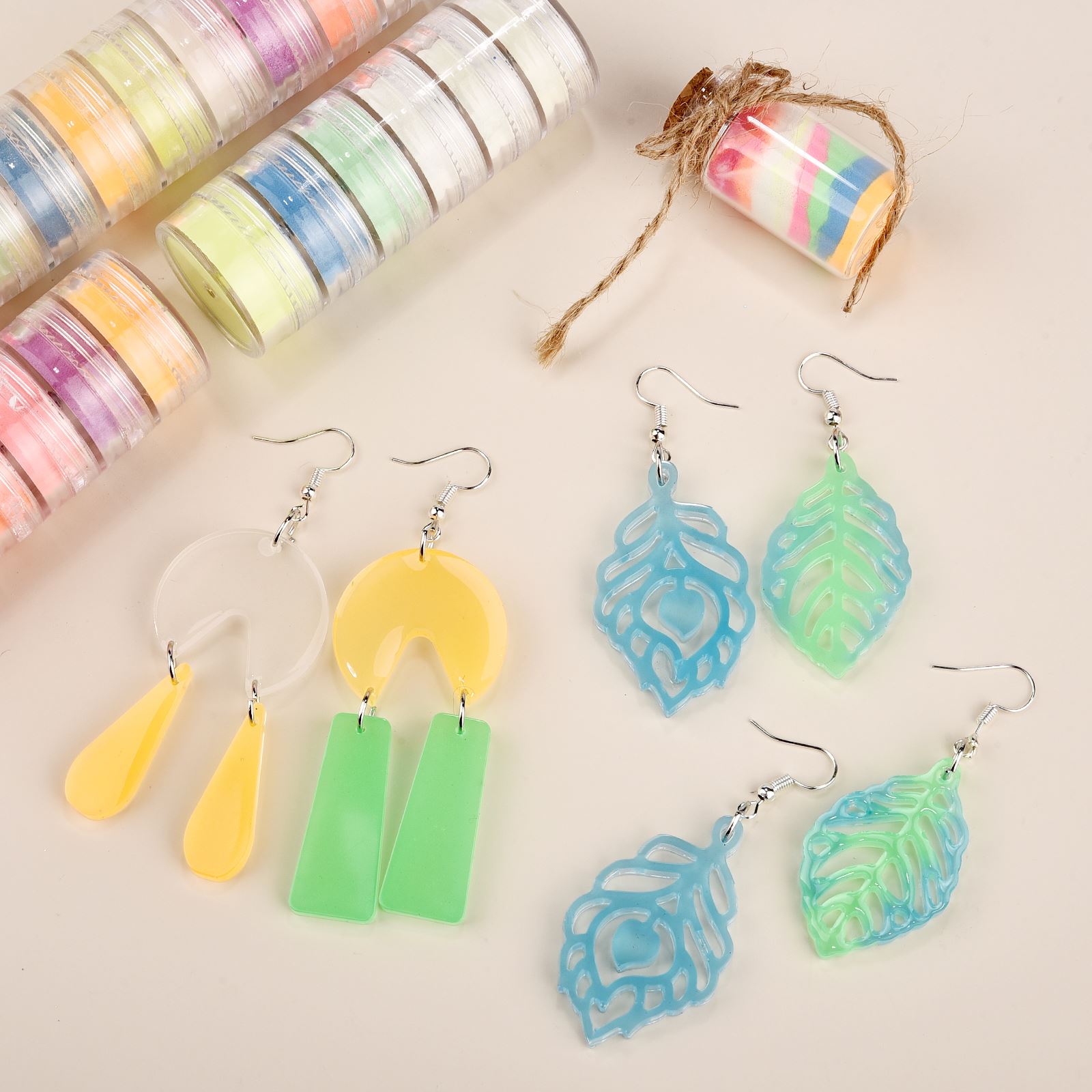 6色/セット夜光パウダー樹脂顔料暗闇で光るパウダーDIY U - Resin Pigment Powder のレビューと価格