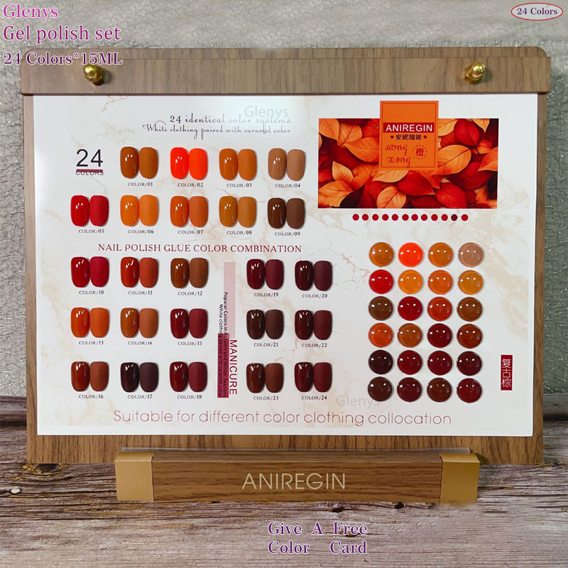 ヴィンテージブラウン 24色ネイルポリッシュグルー グレニス - Art Craft Online のレビューと価格