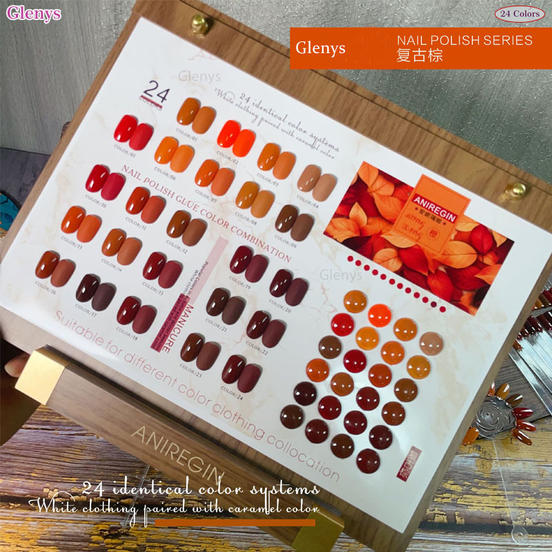 ヴィンテージブラウン 24色ネイルポリッシュグルー グレニス - Art Craft Online のレビューと価格