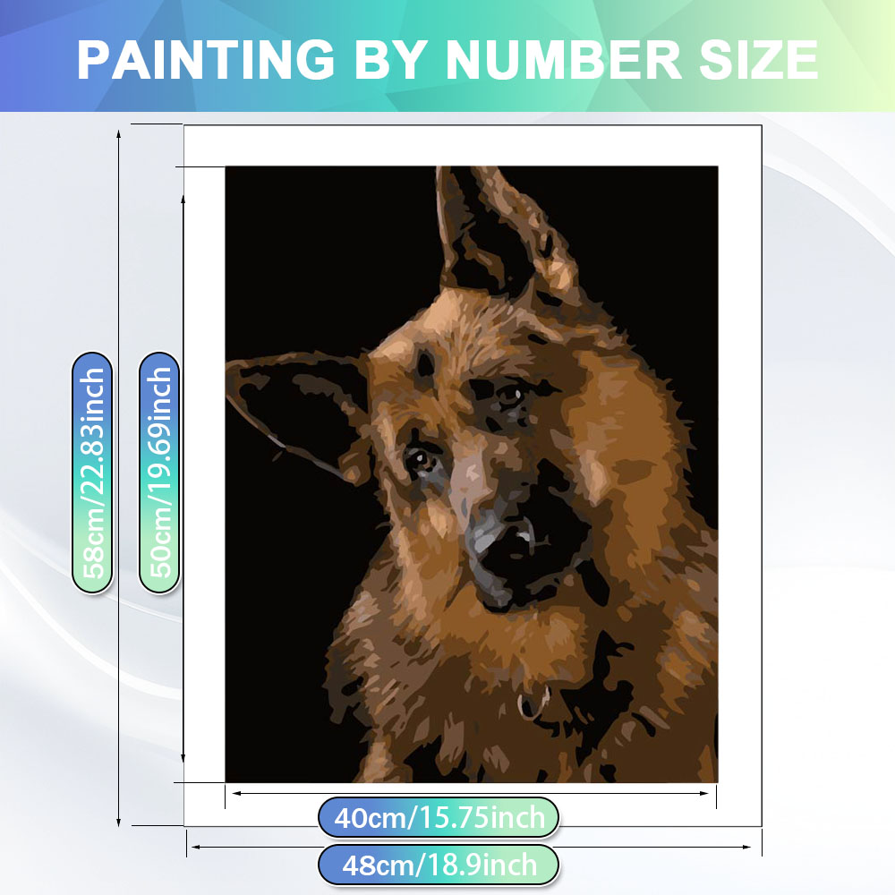HUACAN 数字塗り絵キット 犬 動物 手作りDIY キャ - Art And Craft Numbers のレビューと価格