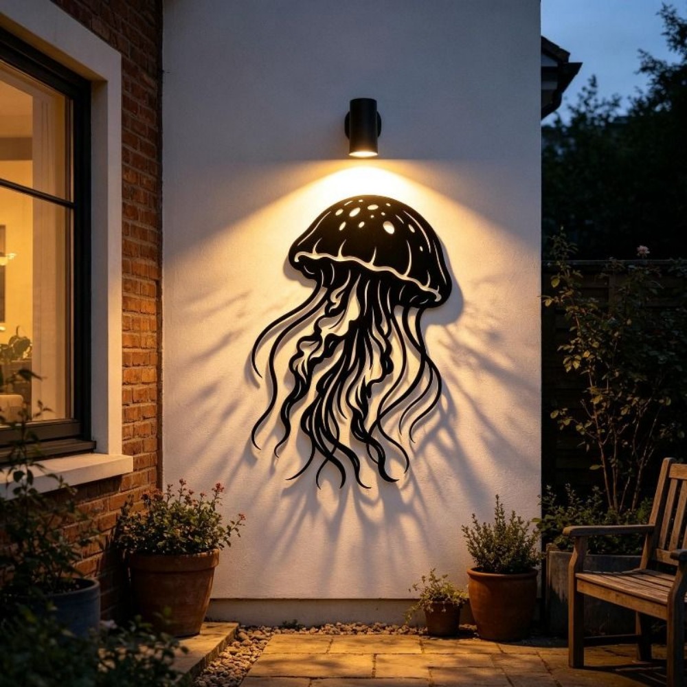 CIFBUY 金属製ウォールアート クラゲ彫刻 海洋テーマ  - Art Craft Jellyfish のレビューと価格