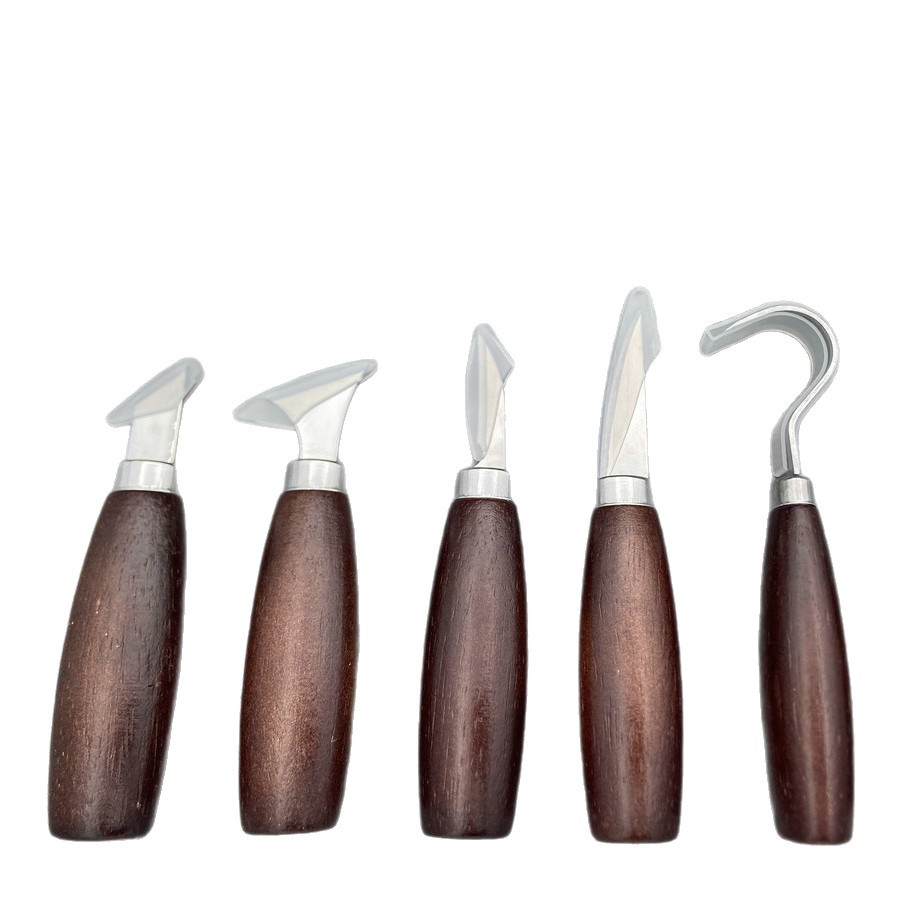 5ピース木彫りツールセット、オークハンドル、曲刃、アートクラ - Art Craft Knife のレビューと価格