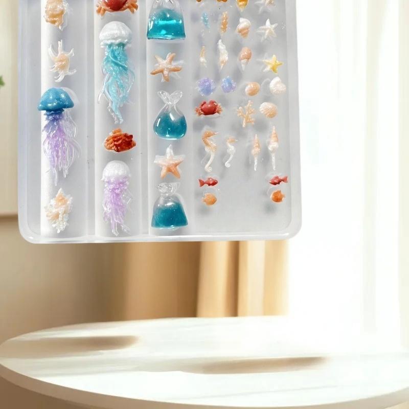 DIY シェル、ヒトデ、クラゲのネイルアート、透明シリコンモ - Art Craft Jellyfish のレビューと価格