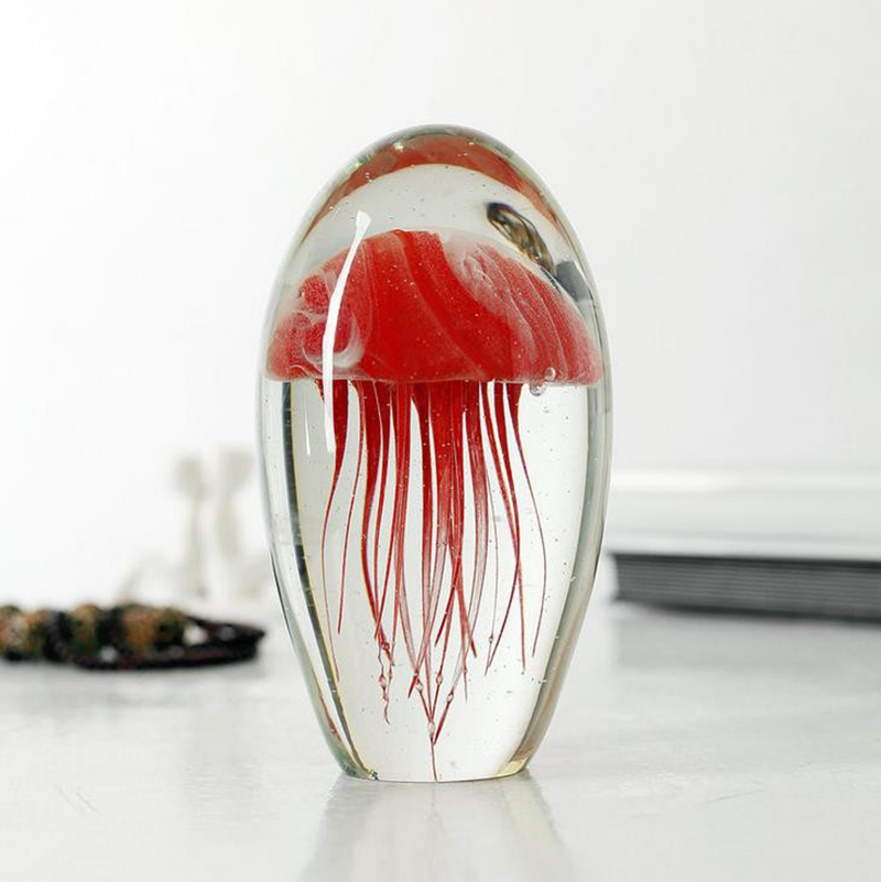 ミニチュア3Dクラゲクリスタルフィギュアモデルガラスペーパー - Art Craft Jellyfish のレビューと価格