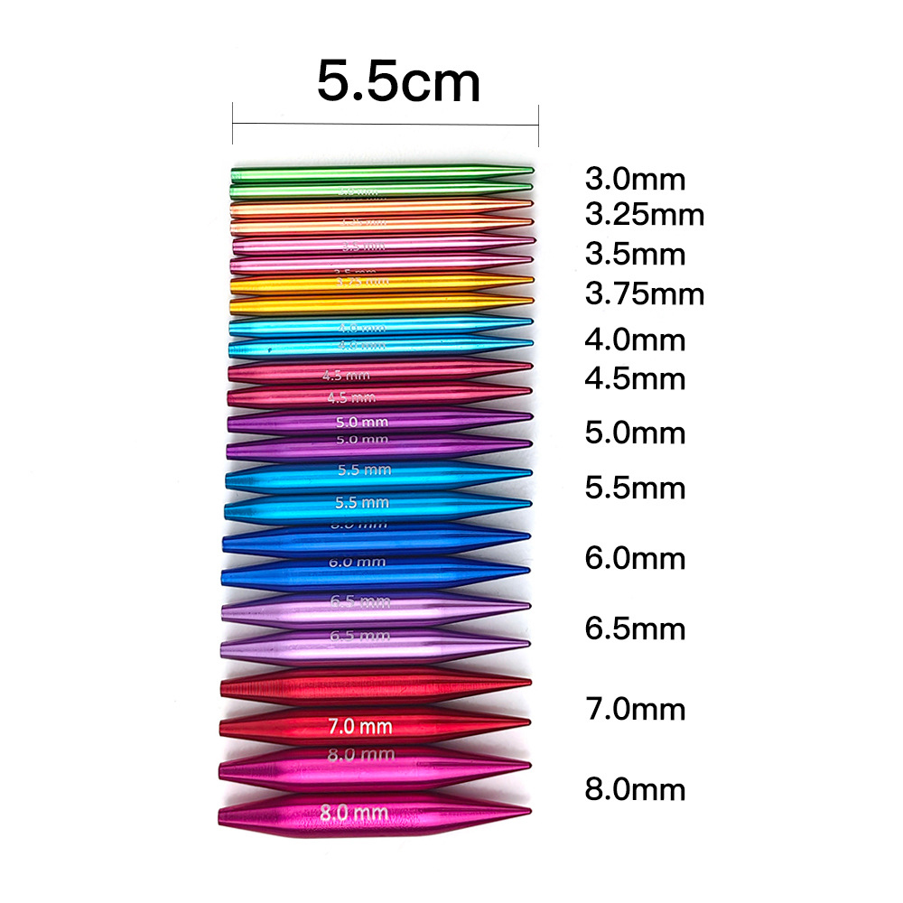 12組交換可能な丸針セット ミニショート5.5cm 取り外し - Knitting Needle Circular のレビューと価格