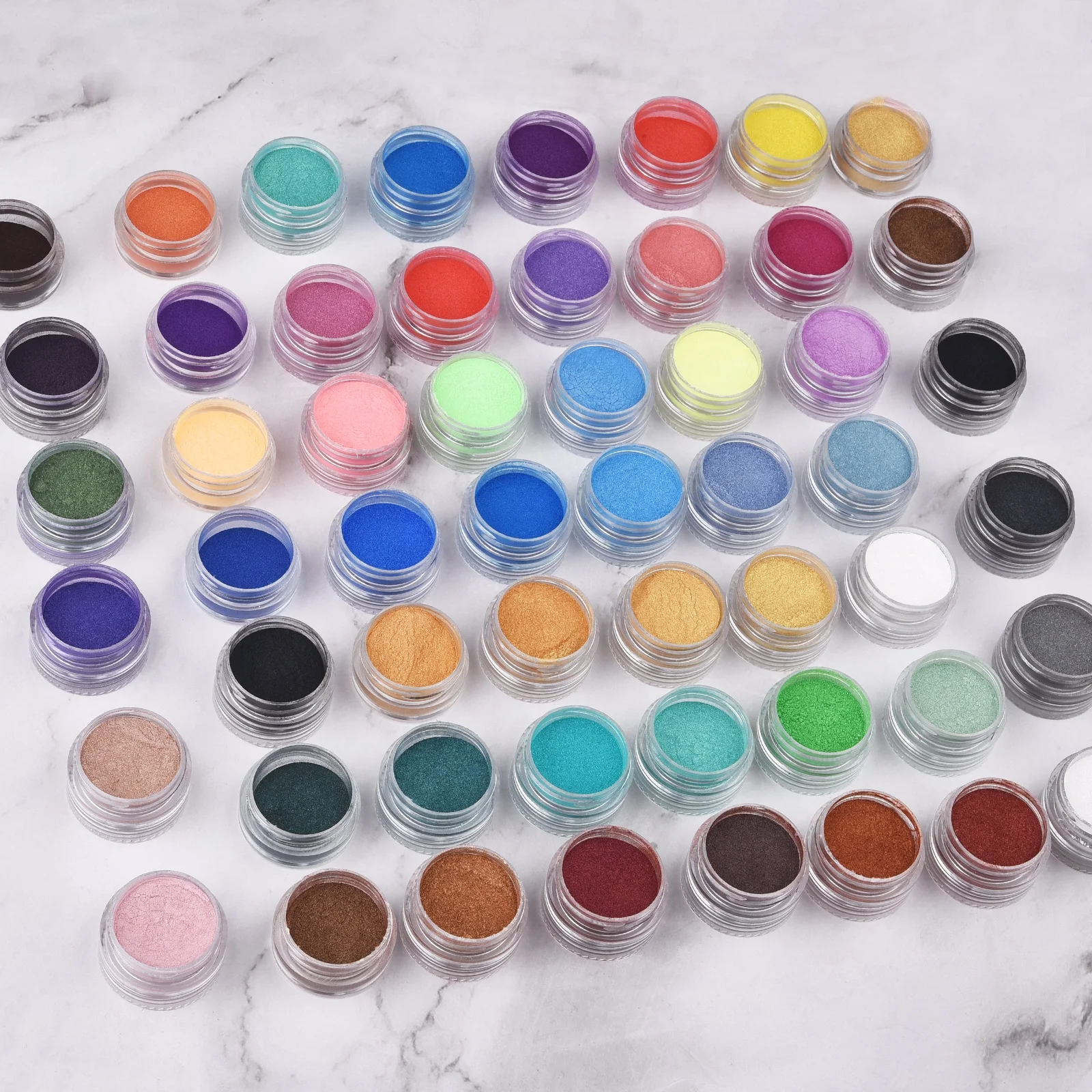 6 色/セット真珠光沢のある粉末樹脂顔料天然マイカミネラルパ - Resin Pigment Powder のレビューと価格