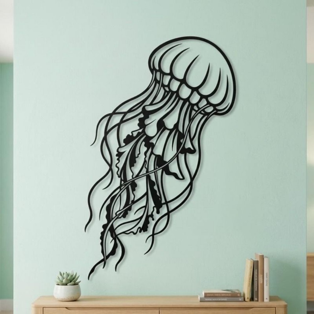 CIFBUY メタルウォールアート クラゲのシルエット アイ - Art Craft Jellyfish のレビューと価格