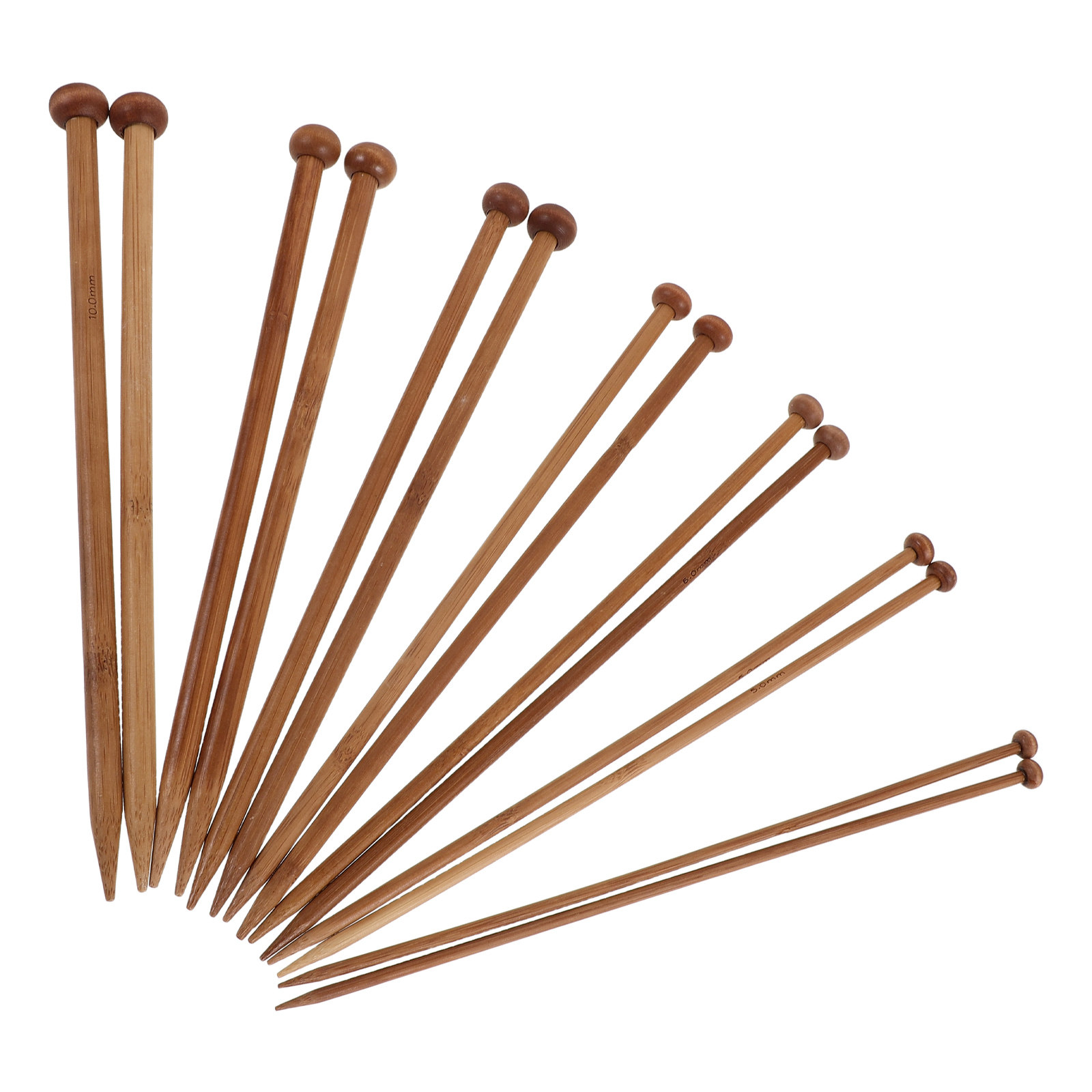 7ペアの木製円形二重針編み針セット、初心者向けDIYクラフト - Knitting Needle Circular のレビューと価格